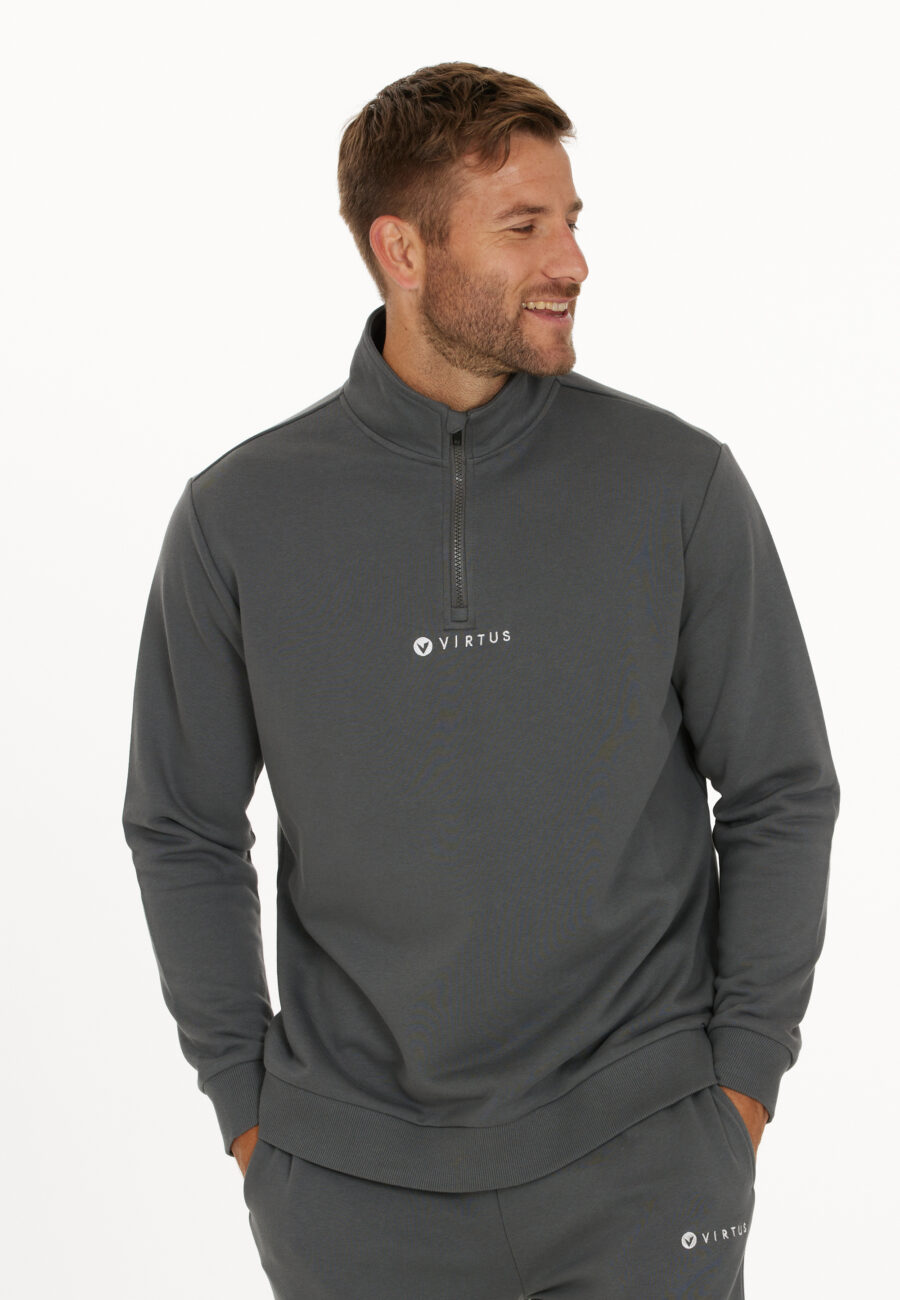 Virtus Hotown Stylish Half Zip Sweatshirt, Dark Shadow - Image 3