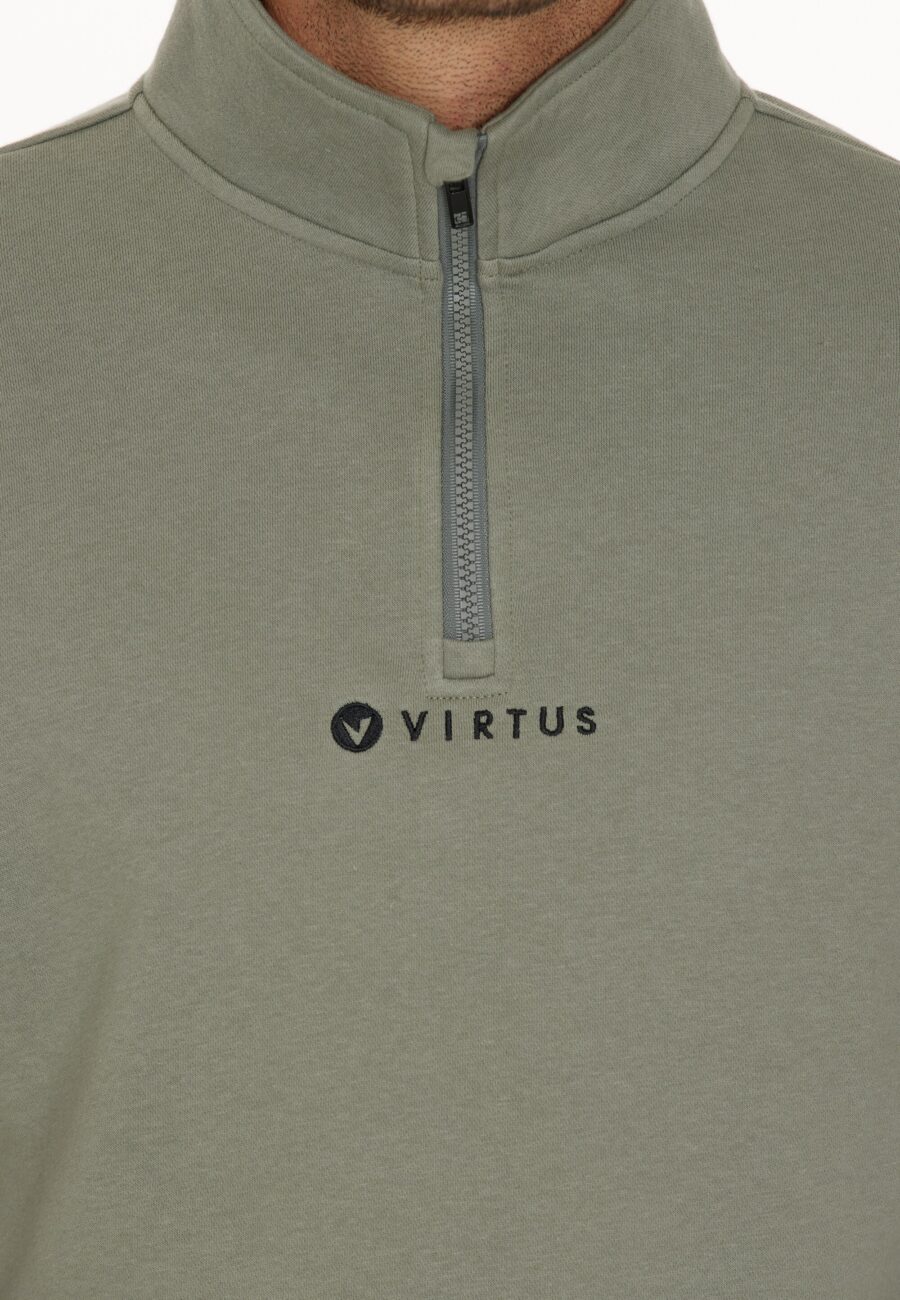 Virtus Hotown Stylish Half Zip Sweatshirt, Smoked Sage - Image 5