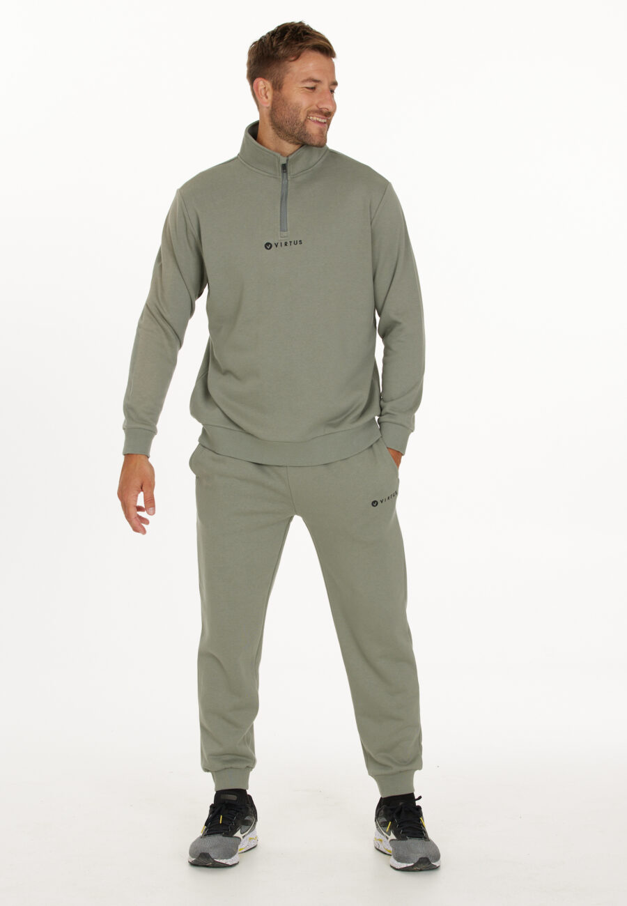 Virtus Hotown Stylish Half Zip Sweatshirt, Smoked Sage
