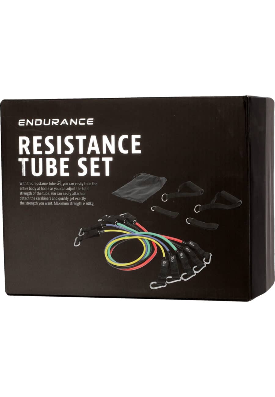 Endurance Resistance Tube Fitness Set, Black - Image 4