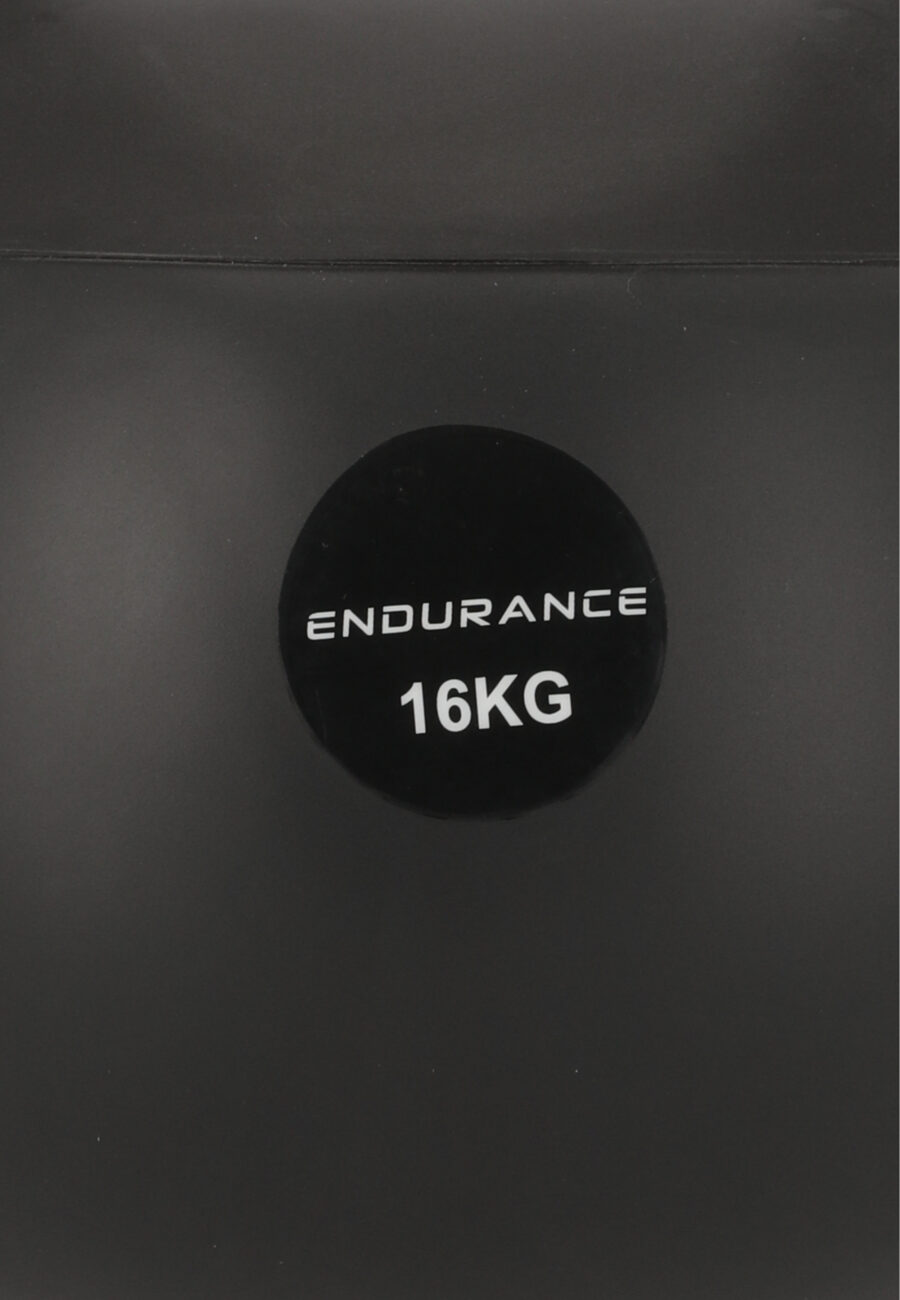 Endurance Silicone Kettlebell 16kg Fitness Equipment, Black - Image 2