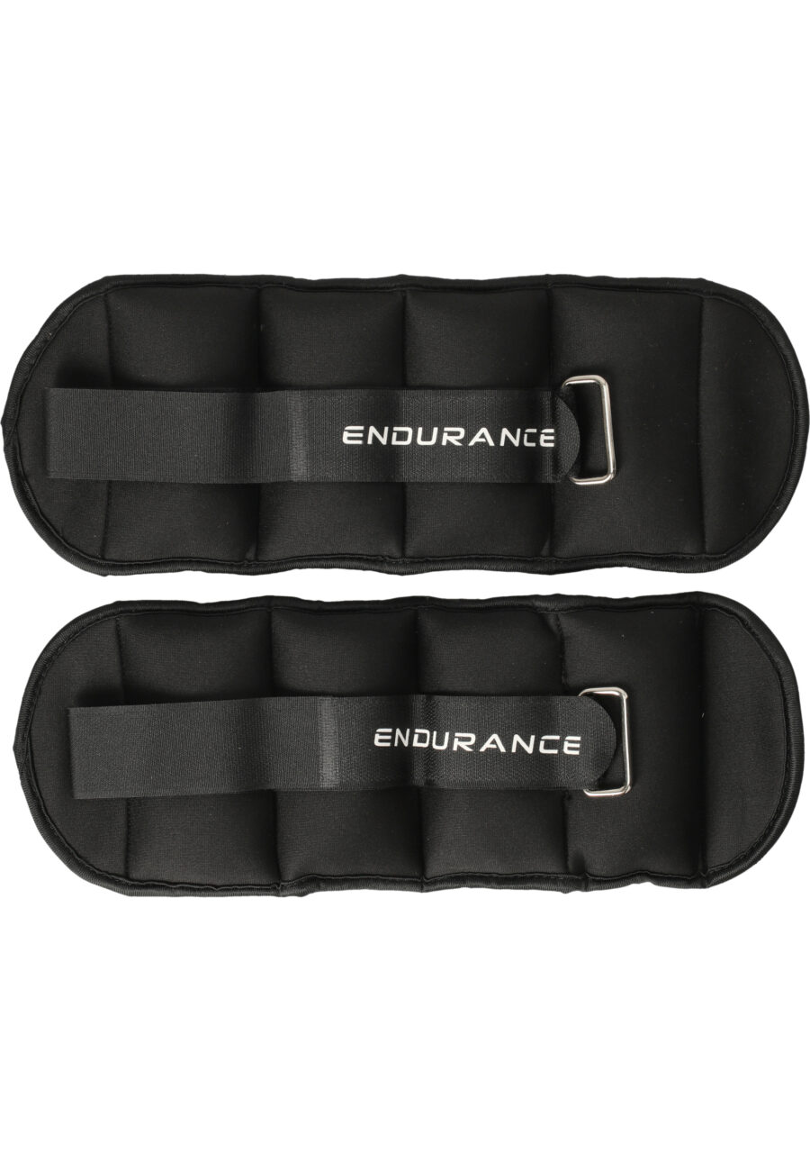 Endurance Adjustable Ankle Wrist Weights 2x1kg, Black - Image 3