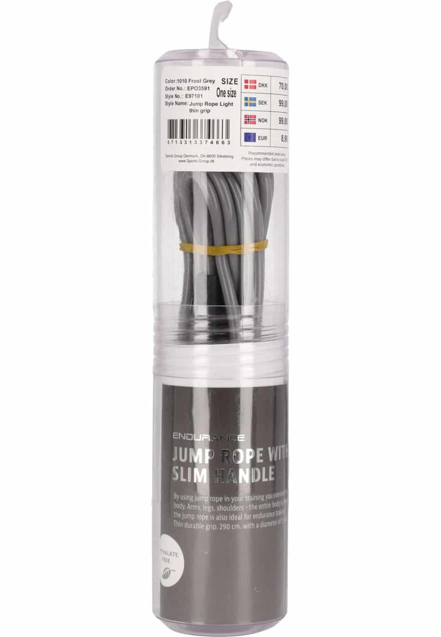 Endurance Jump Rope Lightweight Thin Grip, Frost Gray - Image 2
