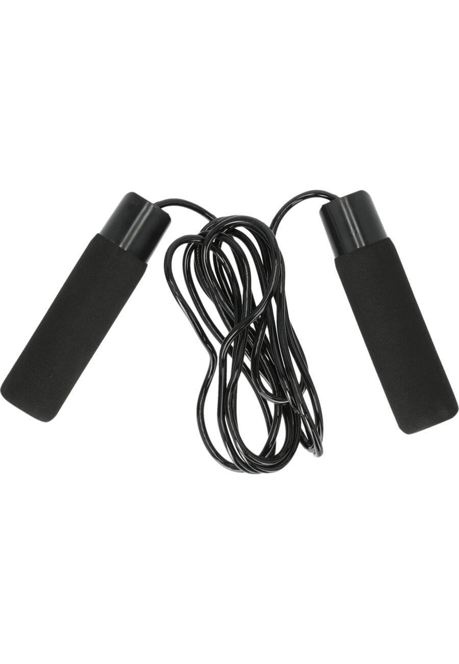 Endurance Jump Rope with Weighted Handles, Black