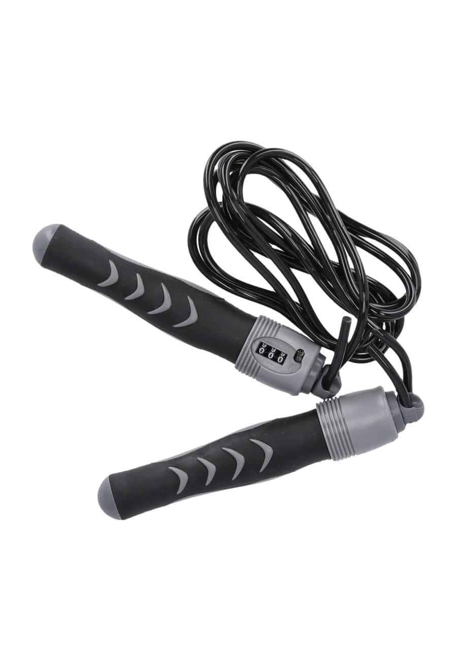 Endurance Fitness Jump Rope with Counter, Black