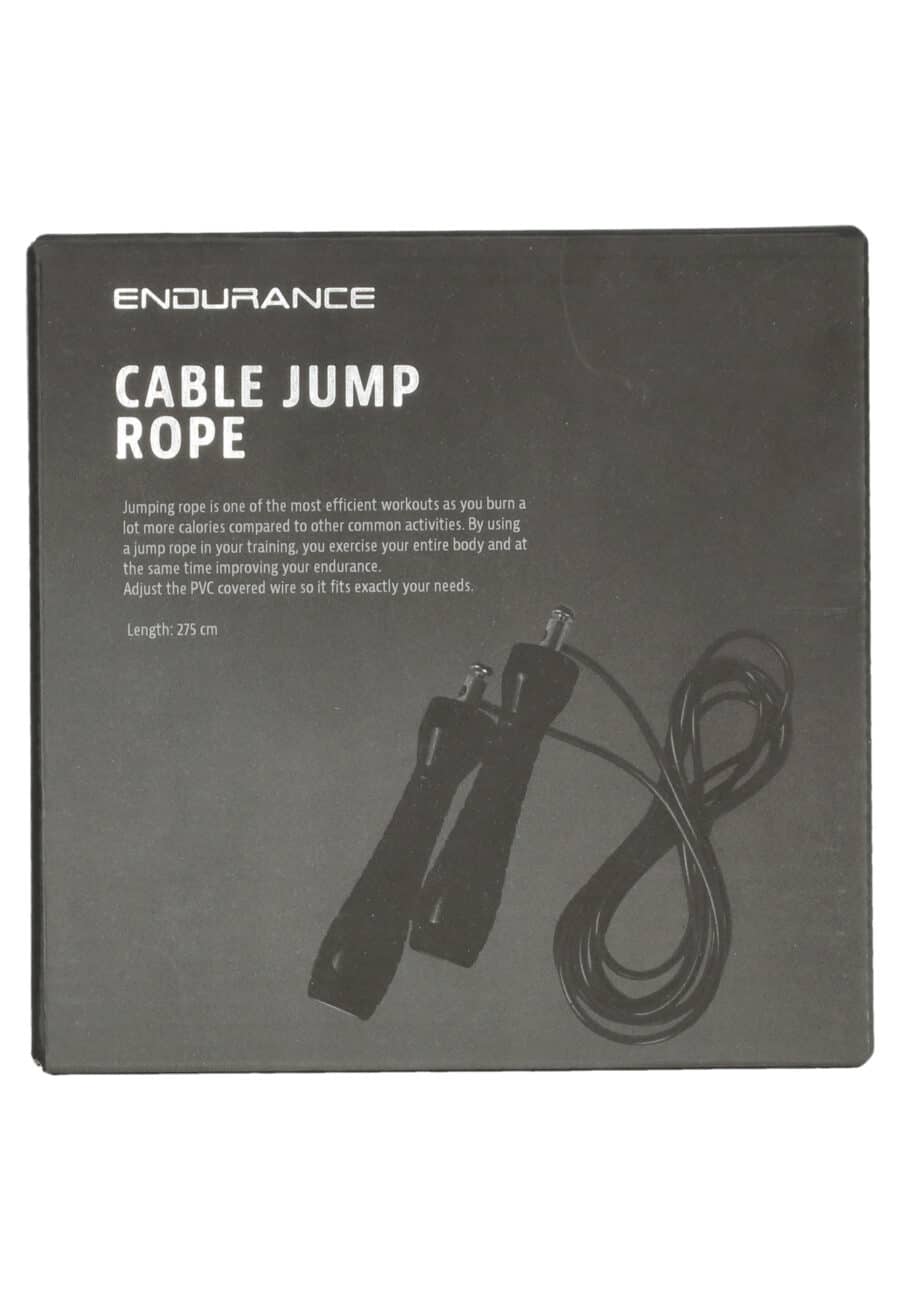 Endurance Fitness Cable Jump Rope, Black - Image 3