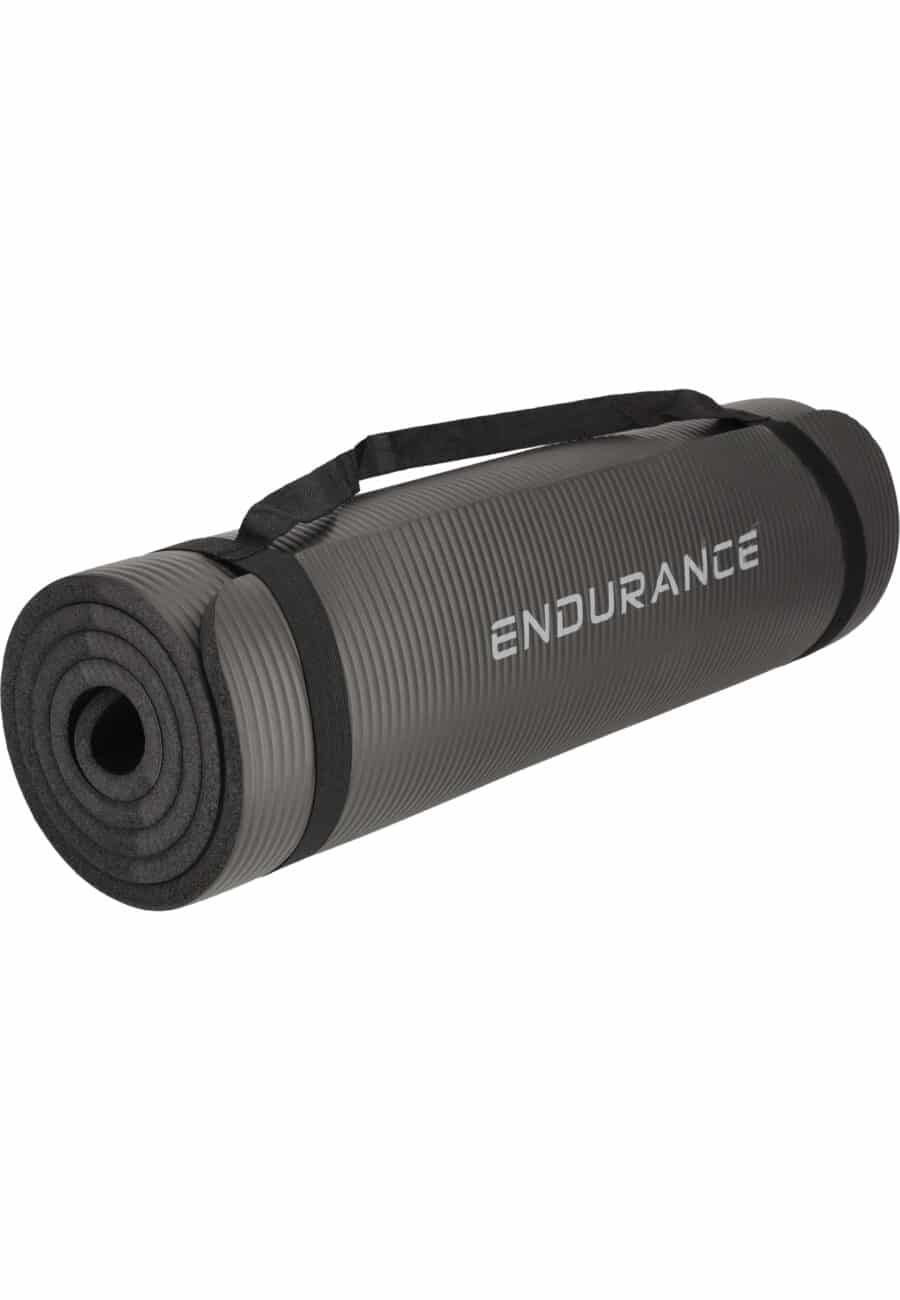 Endurance NBR Mat Fitness Exercise Equipment, Black