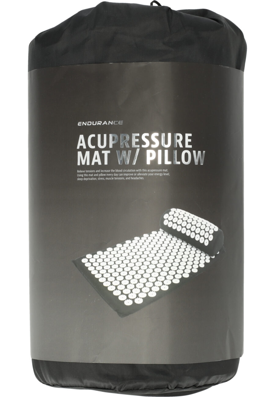 Endurance Acupressure Mat & Pillow Set, Black - Image 2