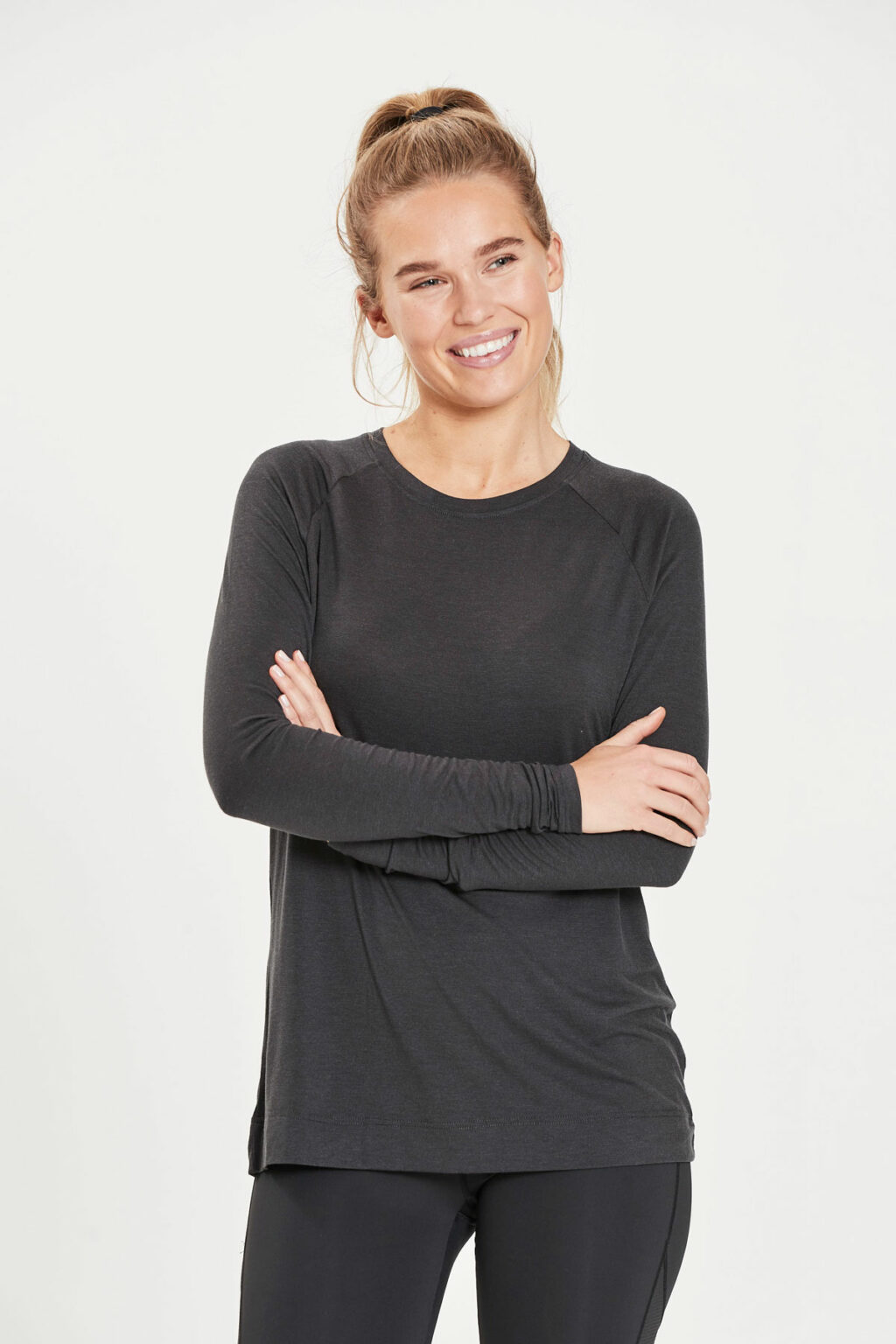 Athlecia Hailey Melange T-Shirt, Dark grey
