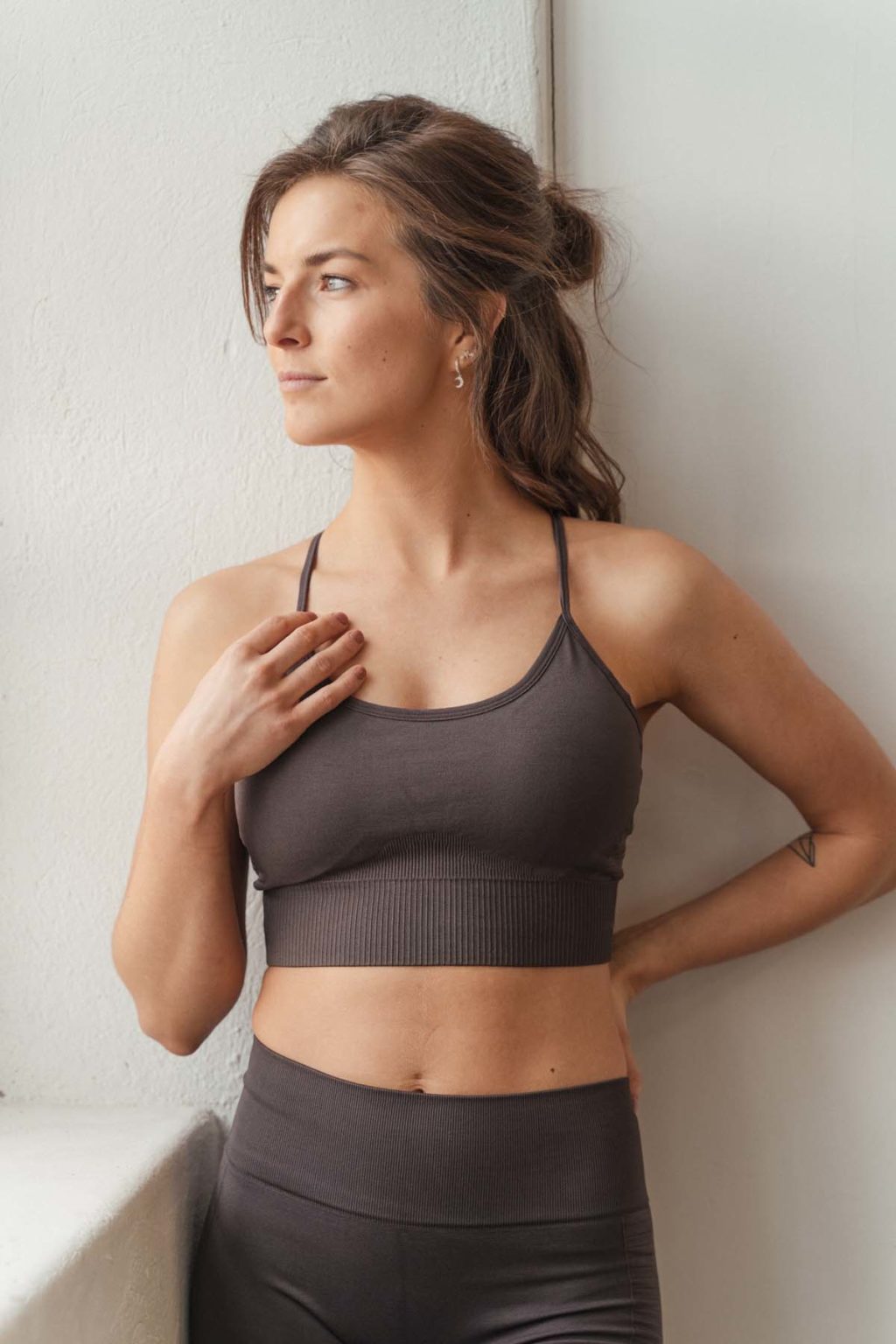 Athlecia Foan Sports Bra, Dark Grey - Image 2
