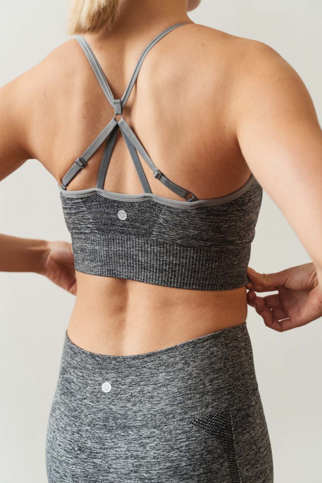 Athlecia Foan Sports Bra, Mid Grey Melange - Image 3