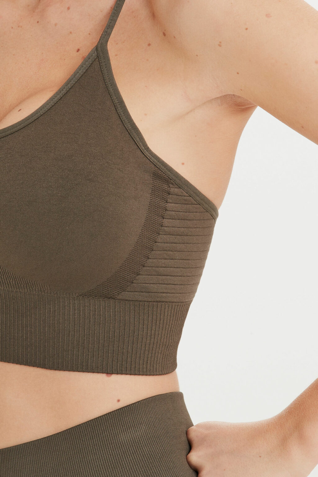 Athlecia Foan Sports Bra, Olive - Image 5