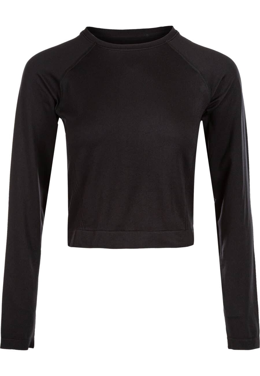 Athlecia Celita Crop Top Long Sleeves, Black - Image 5