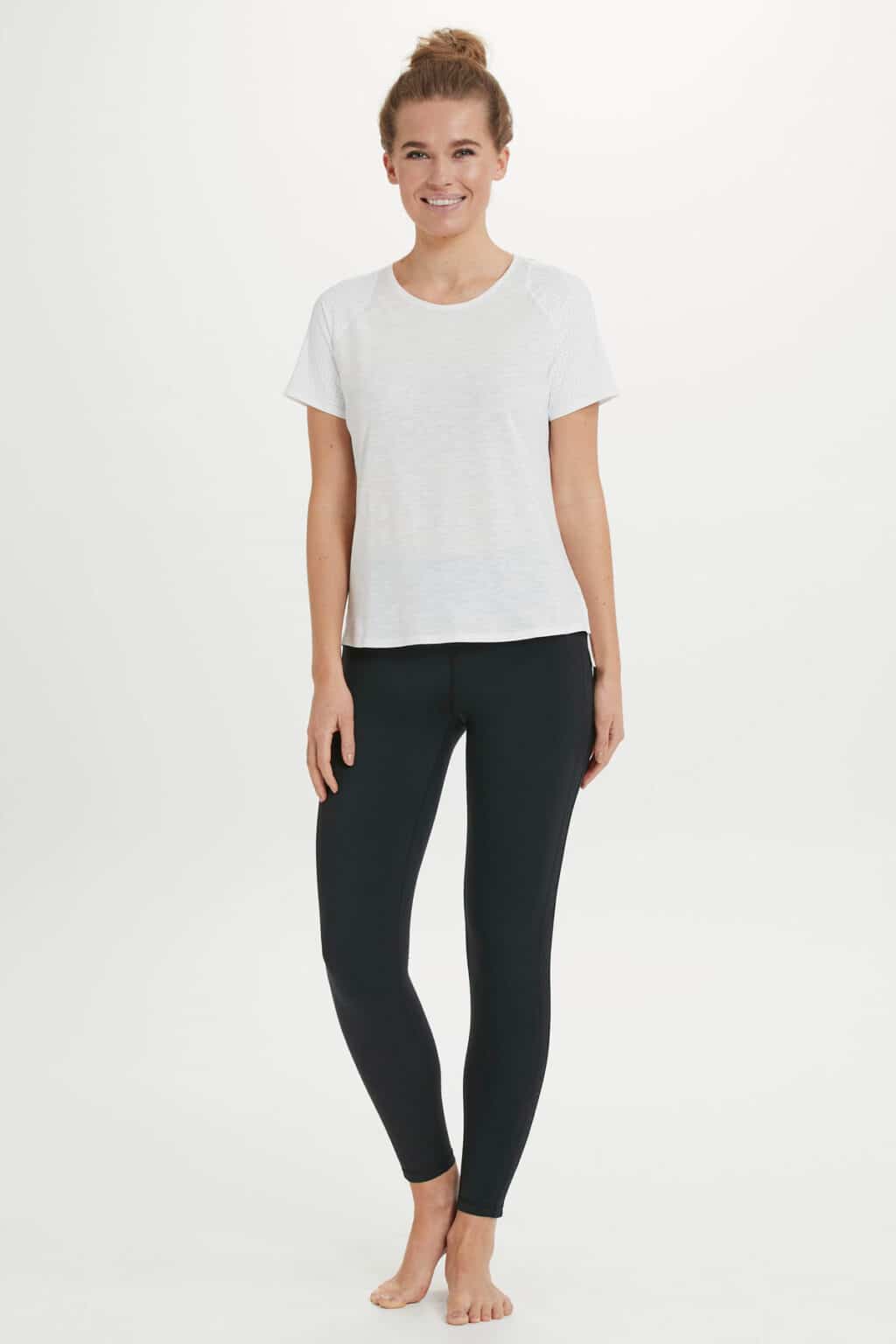 Athlecia Dakia T-Shirt w Lasercut Mesh, White - Image 3