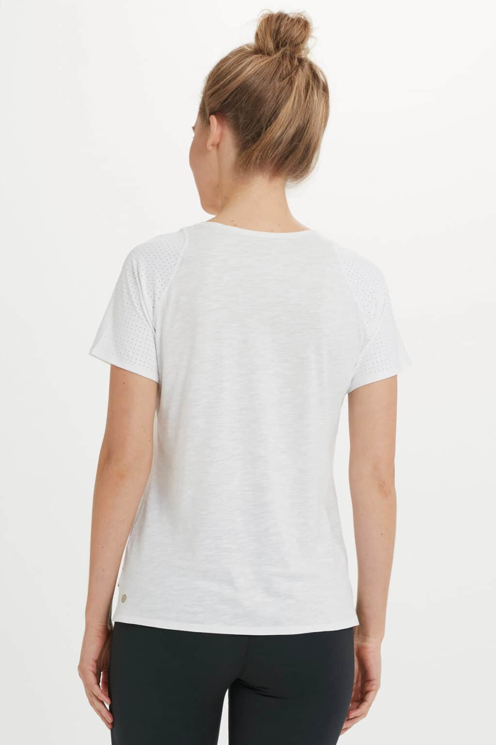 Athlecia Dakia T-Shirt w Lasercut Mesh, White - Image 4