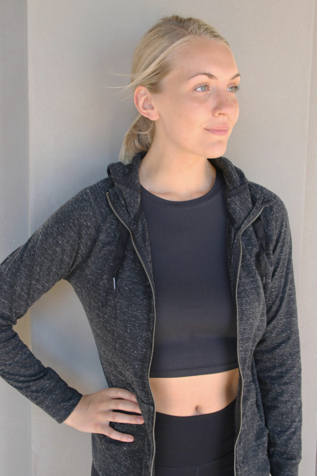 Athlecia Watam Melange Hoodie, Black
