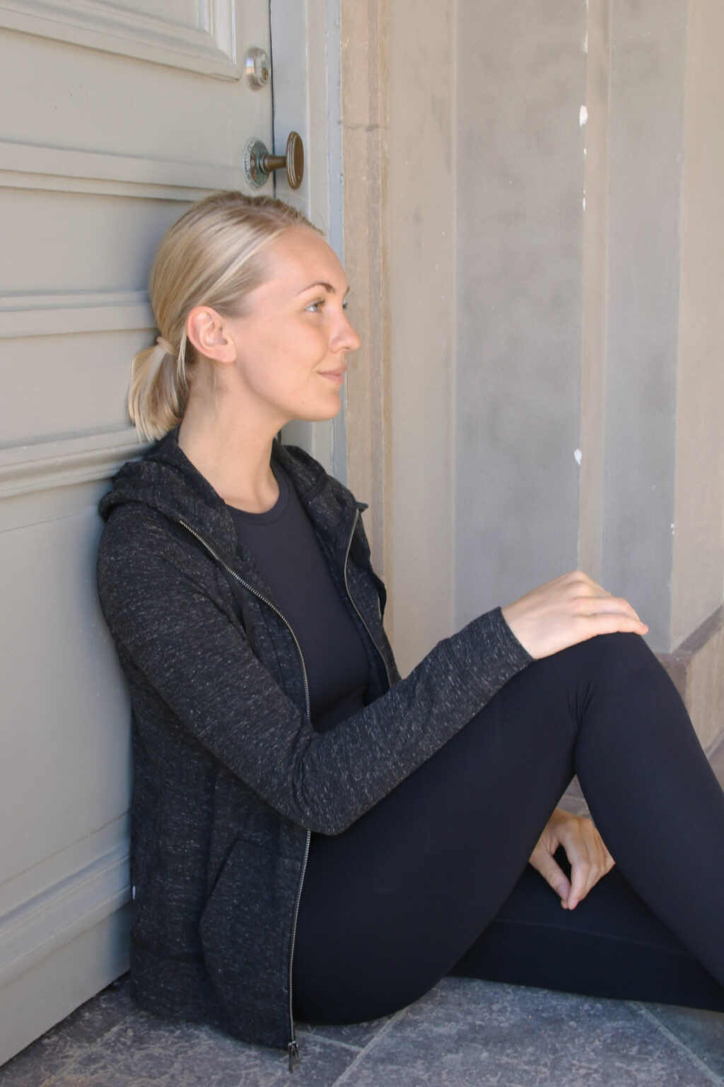 Athlecia Watam Melange Hoodie, Black - Image 3