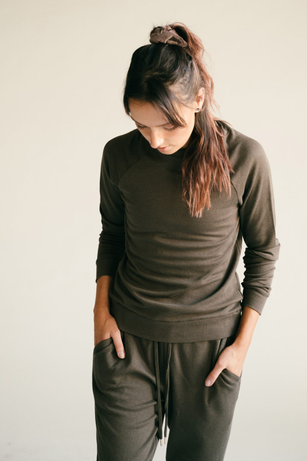 Athlecia Niary Soft Comfy Sweater, Olive - Image 2