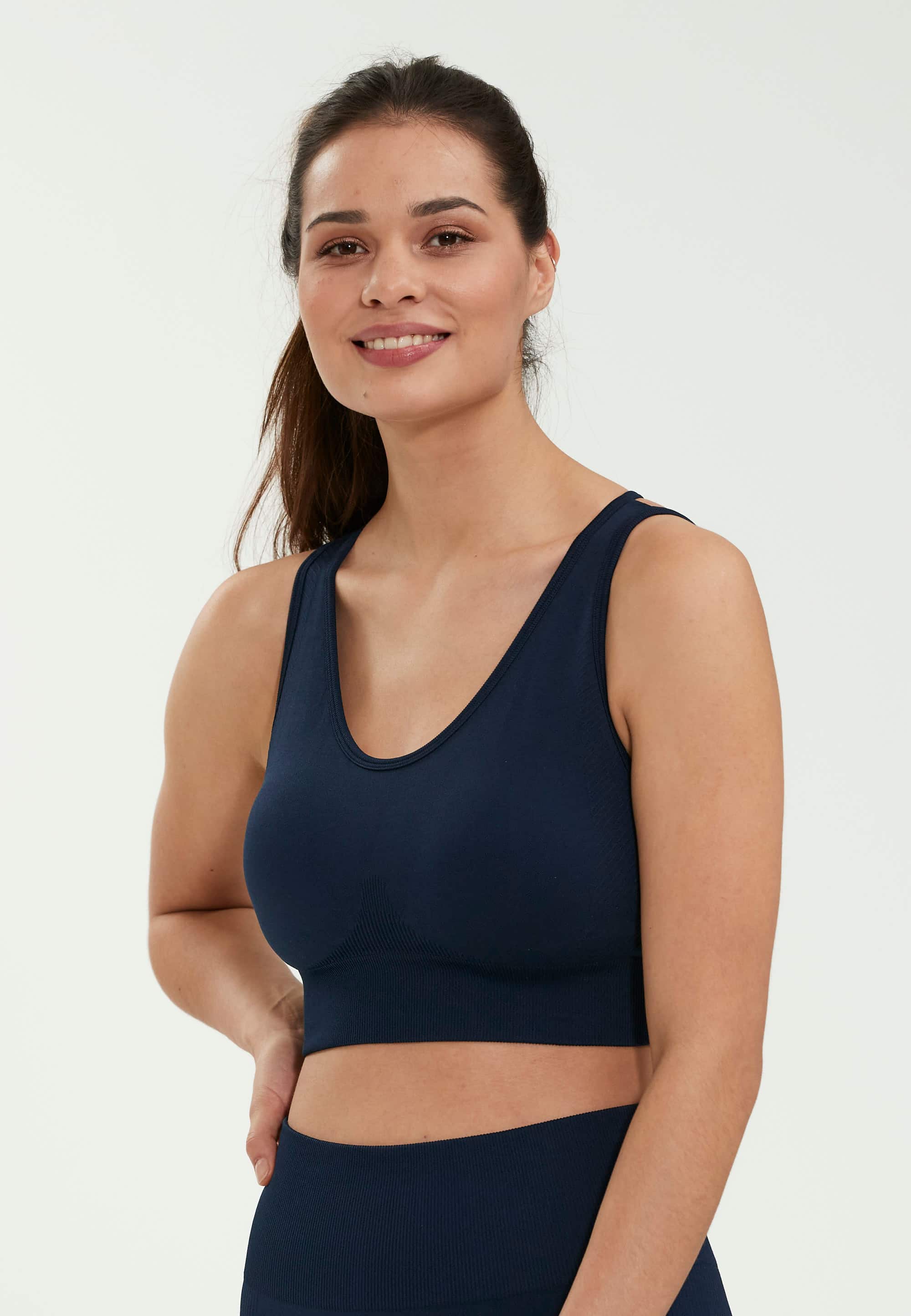 Plain Polyester Ladies Navy Blue Leggings Sports Bra Set at Rs 300/set in  Srirangam