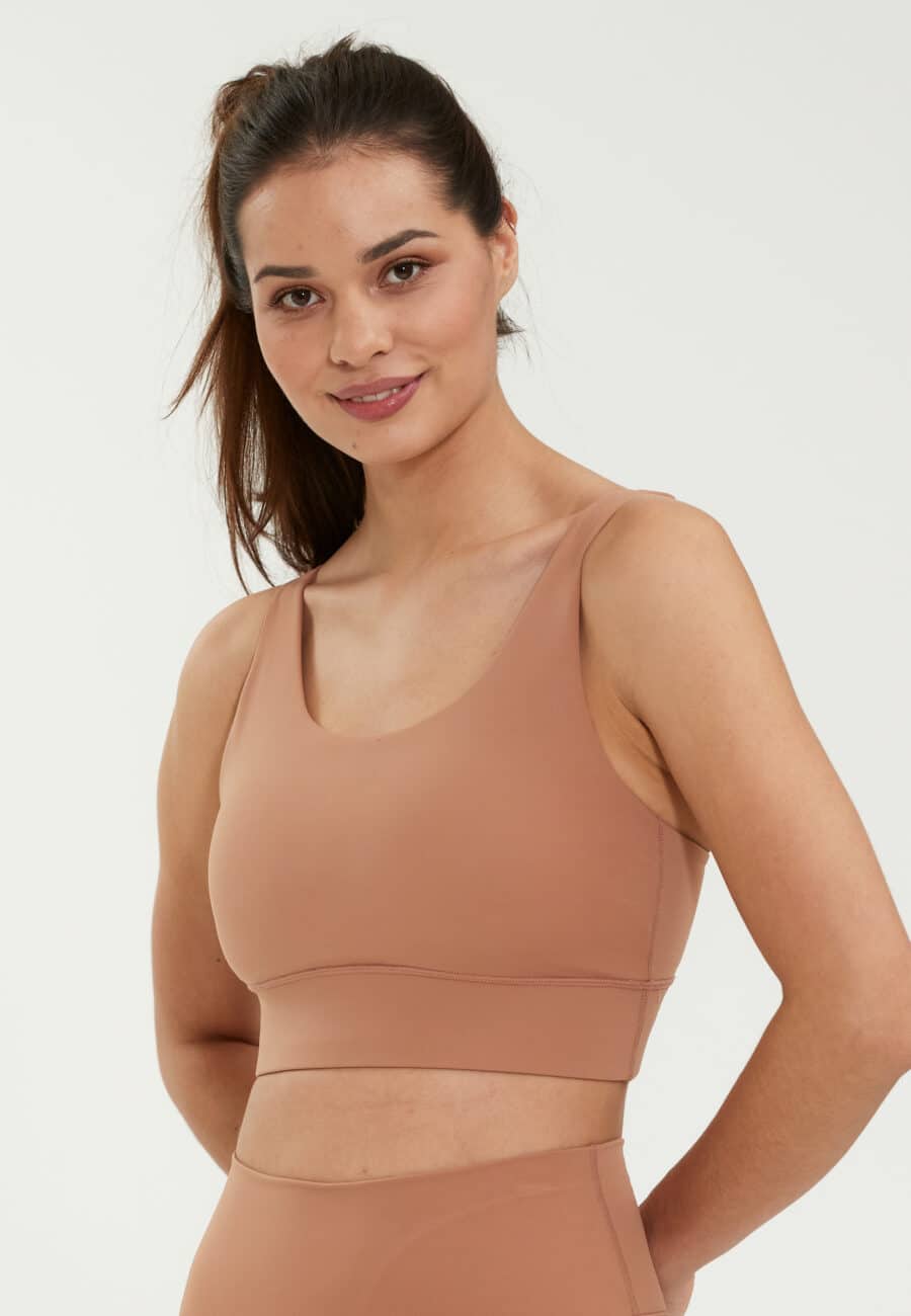 Athlecia Gaby Sports-bra, Mocha Mousse