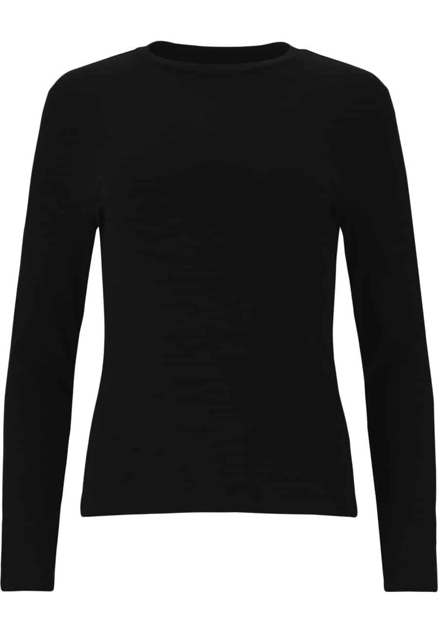 Athlecia Lankae Long Sleeved Rib Stop Pattern T-Shirt, Black - Image 2