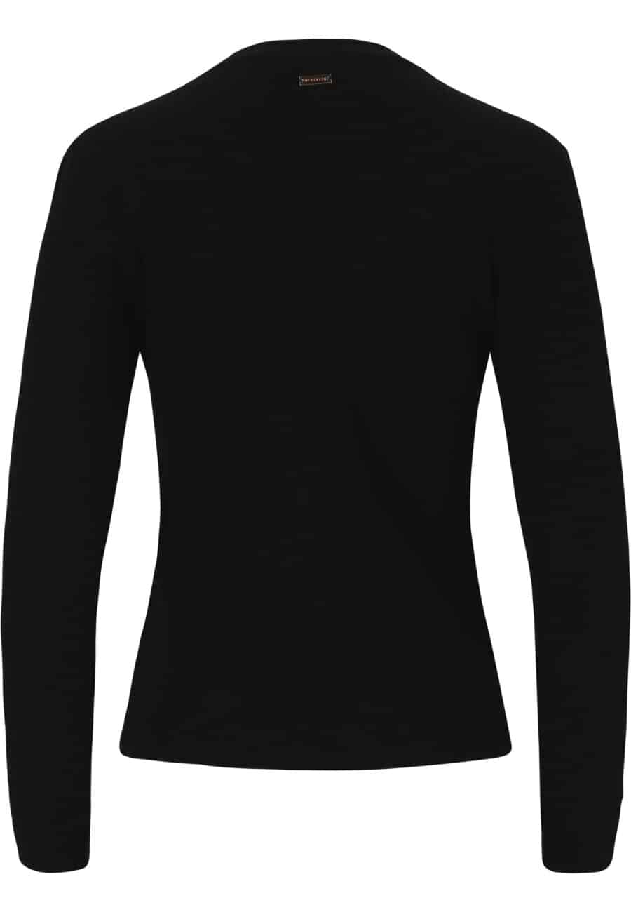 Athlecia Lankae Long Sleeved Rib Stop Pattern T-Shirt, Black - Image 3