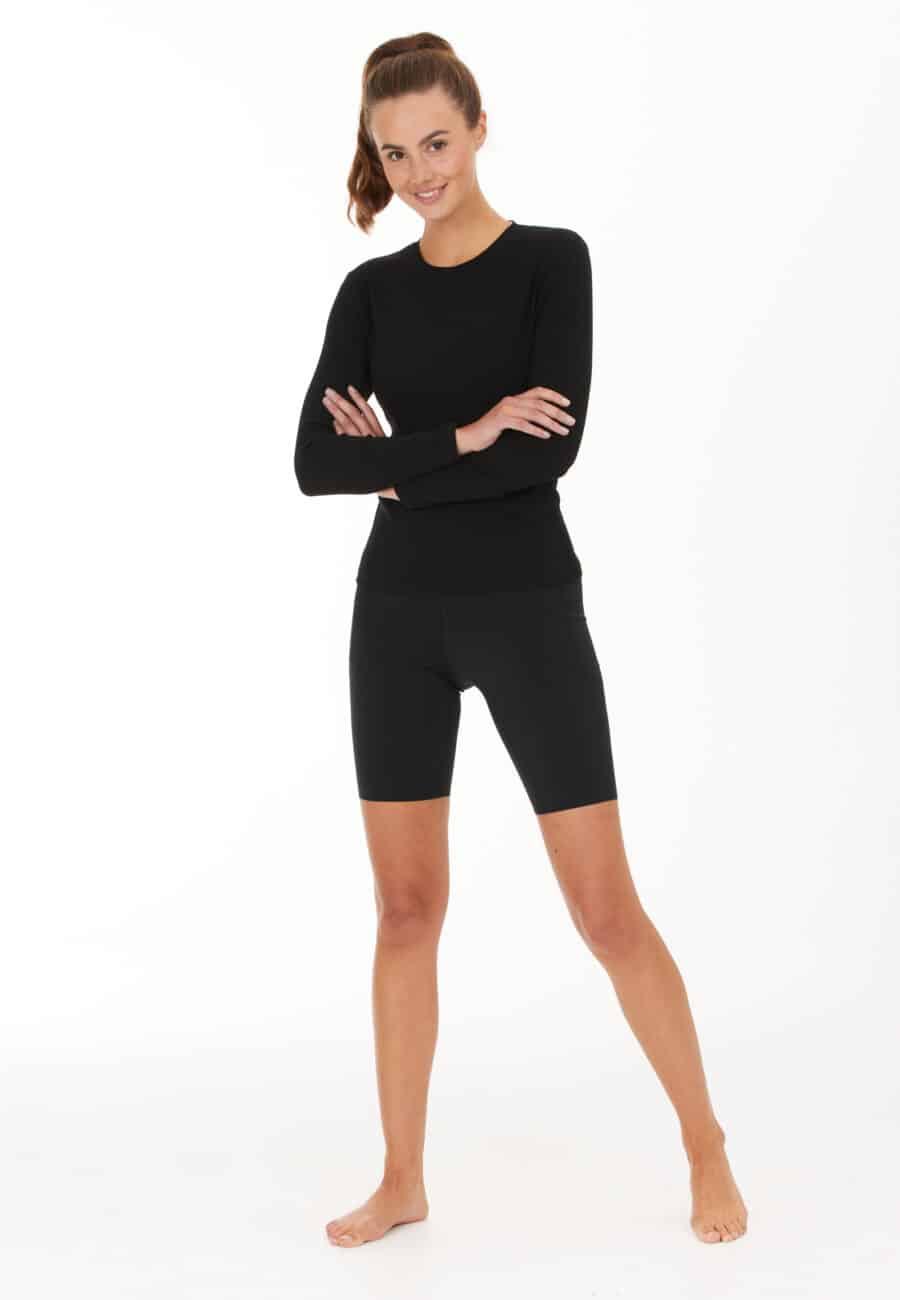 Athlecia Lankae Long Sleeved Rib Stop Pattern T-Shirt, Black - Image 7