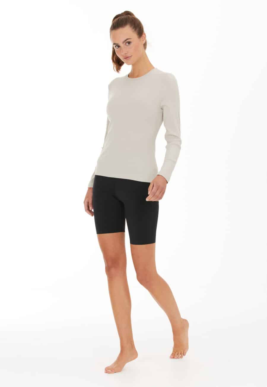 Athlecia Lankae Long Sleeved Rib Stop Pattern T-Shirt, Dove - Image 7