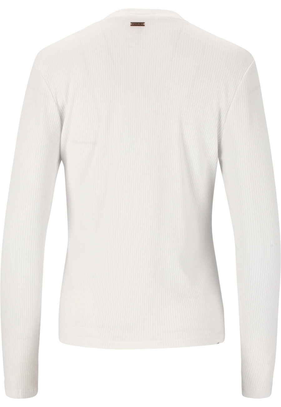 Athlecia Lankae Long Sleeved Rib Stop Pattern T-Shirt, White - Image 3
