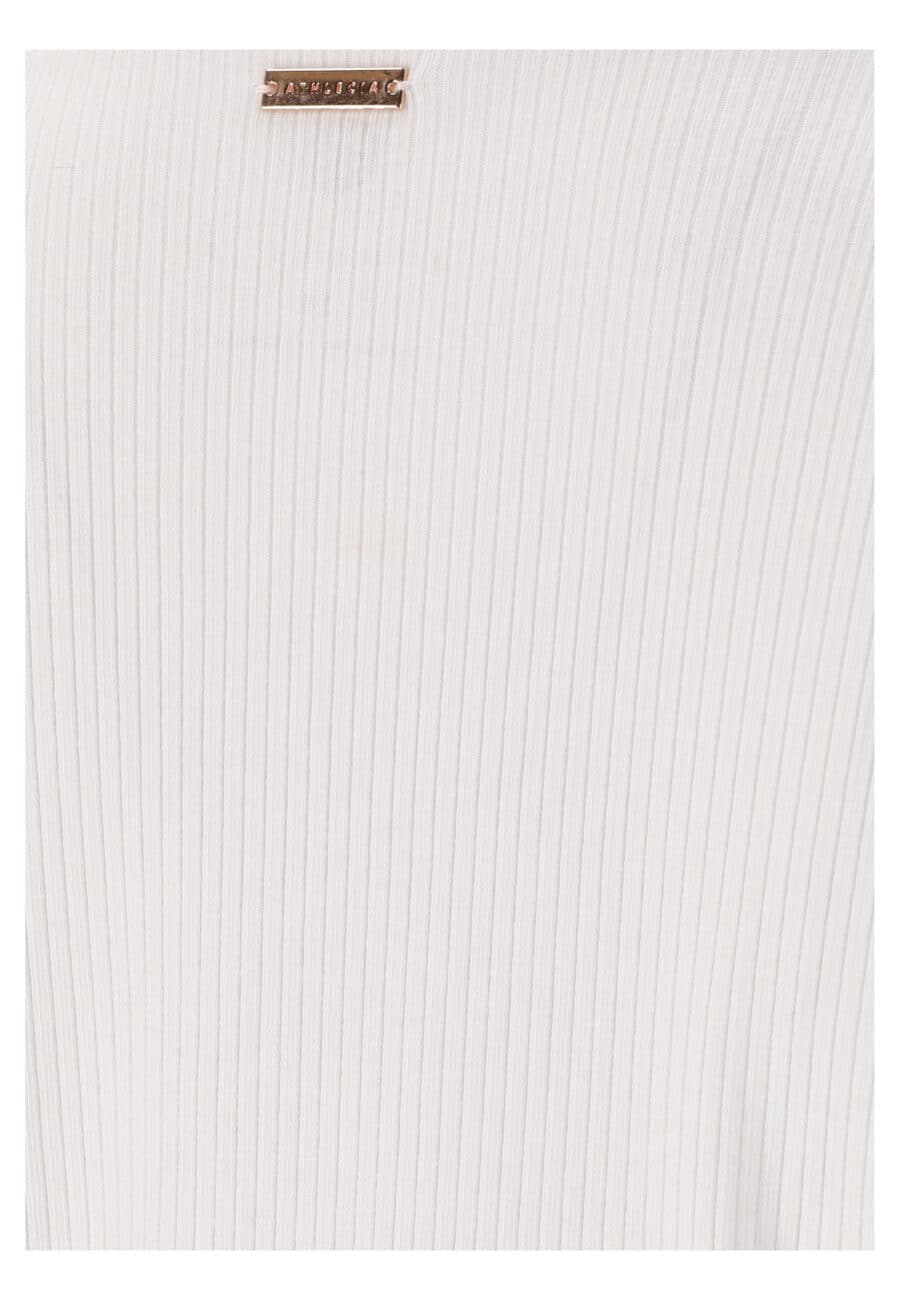 Athlecia Lankae Long Sleeved Rib Stop Pattern T-Shirt, White - Image 4