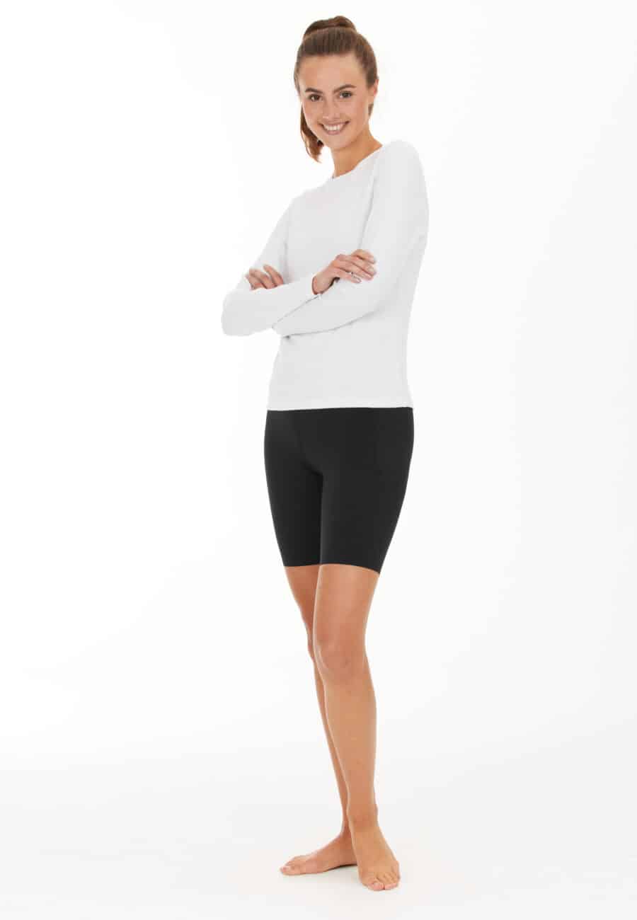 Athlecia Lankae Long Sleeved Rib Stop Pattern T-Shirt, White - Image 7