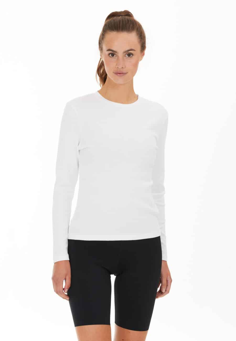 Athlecia Lankae Long Sleeved Rib Stop Pattern T-Shirt, White