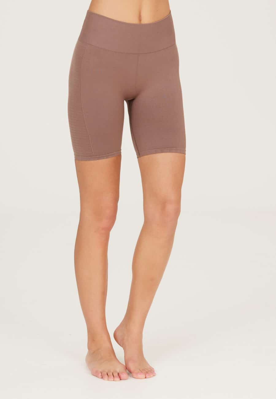 Athlecia Nagar High Waist Biker Shorts, Deap Taupe - Image 3