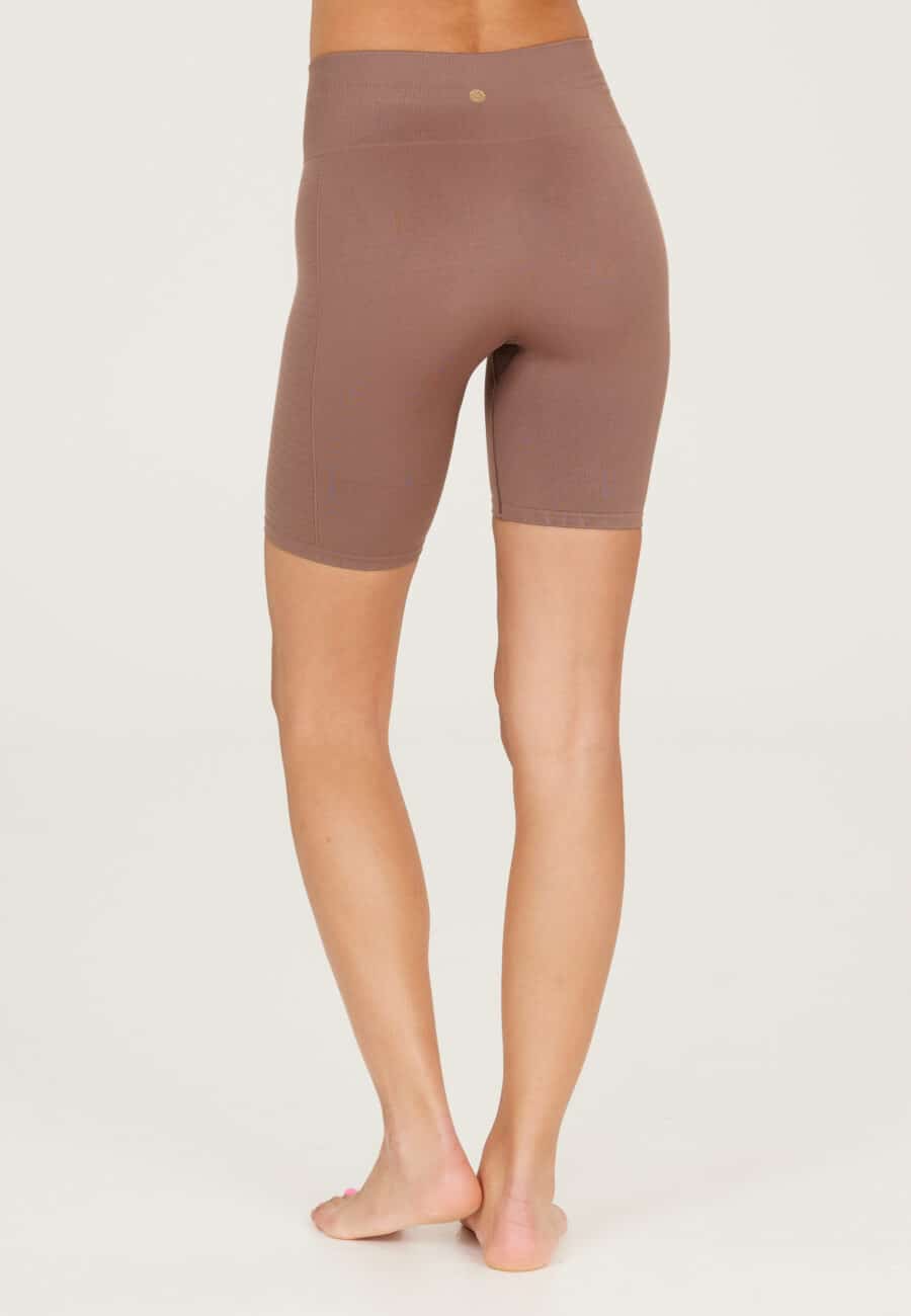 Athlecia Nagar High Waist Biker Shorts, Deap Taupe - Image 4