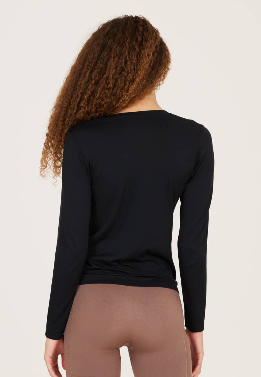 Athlecia Julee Long-Sleeved T-Shirt, Black - Image 9
