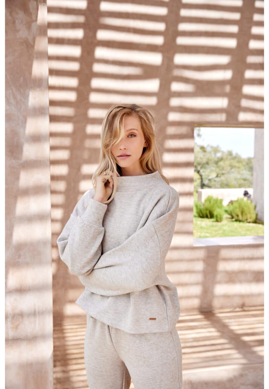 Athlecia Asinie Knitted Pullover, Desert Taupe - Image 19