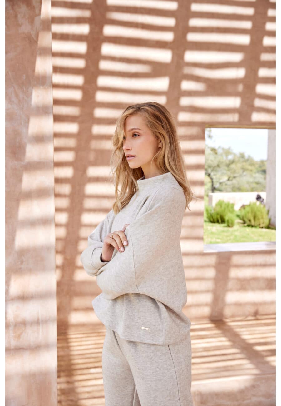 Athlecia Asinie Knitted Pullover, Desert Taupe - Image 13
