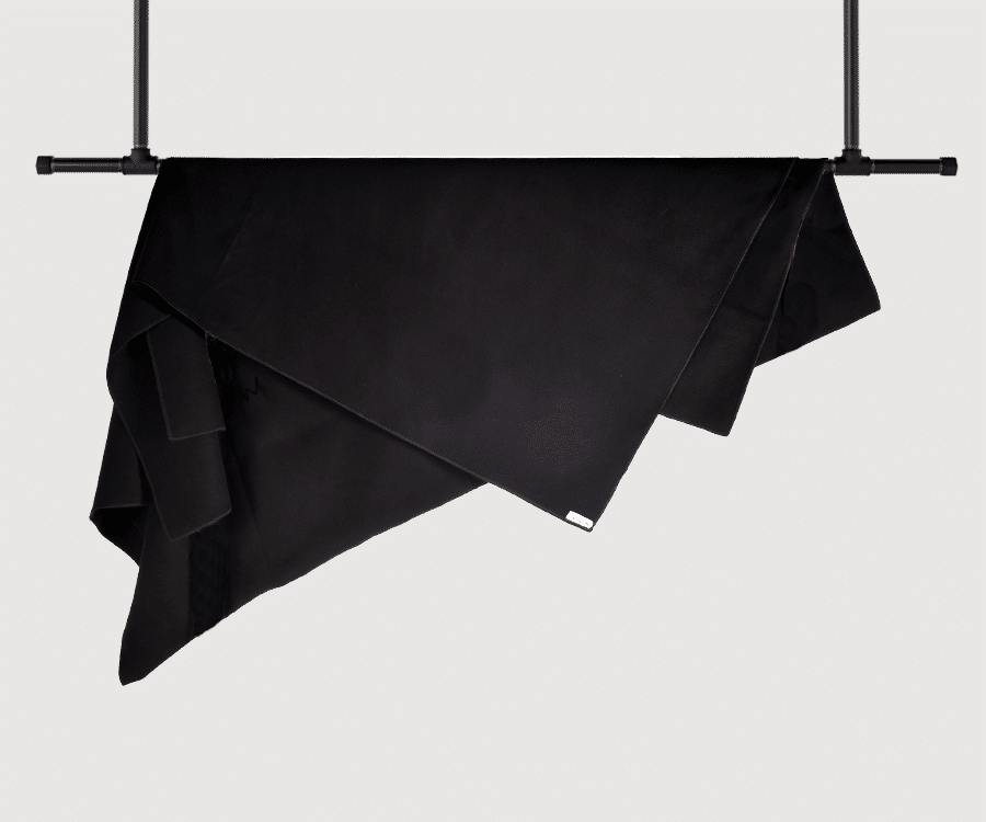 Yuman Yoga Origin Yoga Soft Blanket Wool Mix, Black - Image 2