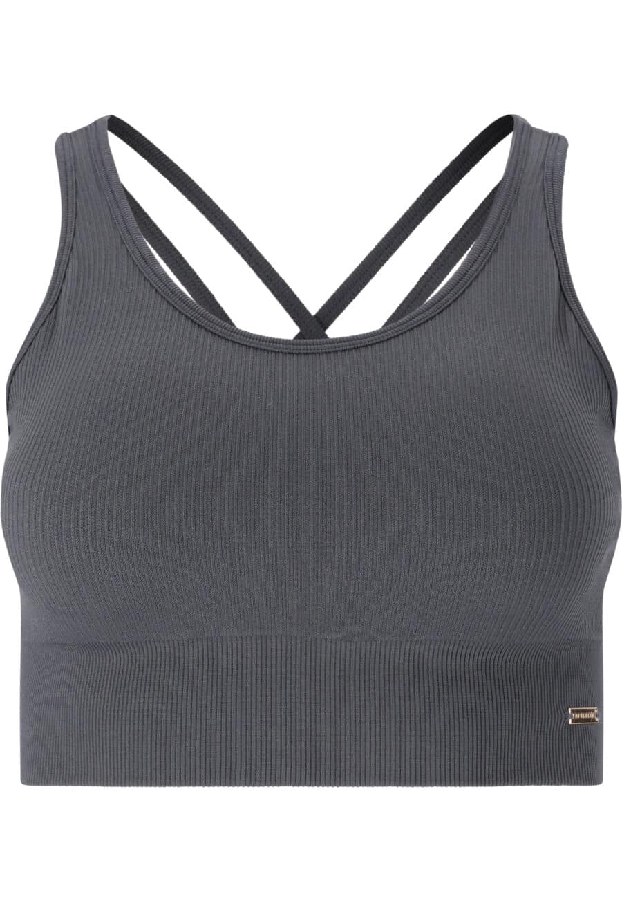 Athlecia Aideny Seamless Rib Sports-Bra, Ombre Blue - Image 2