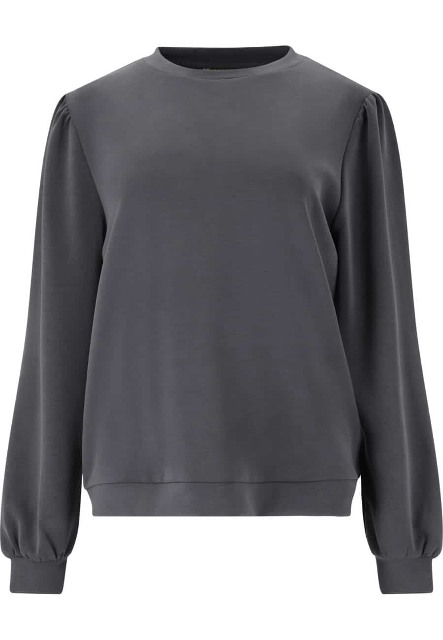 Athlecia Jillnana Balloon Sleeve Sweat, Blackened Pearl - Image 7