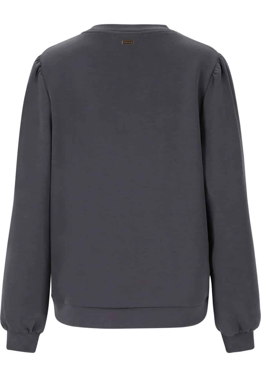 Athlecia Jillnana Balloon Sleeve Sweat, Blackened Pearl - Image 9