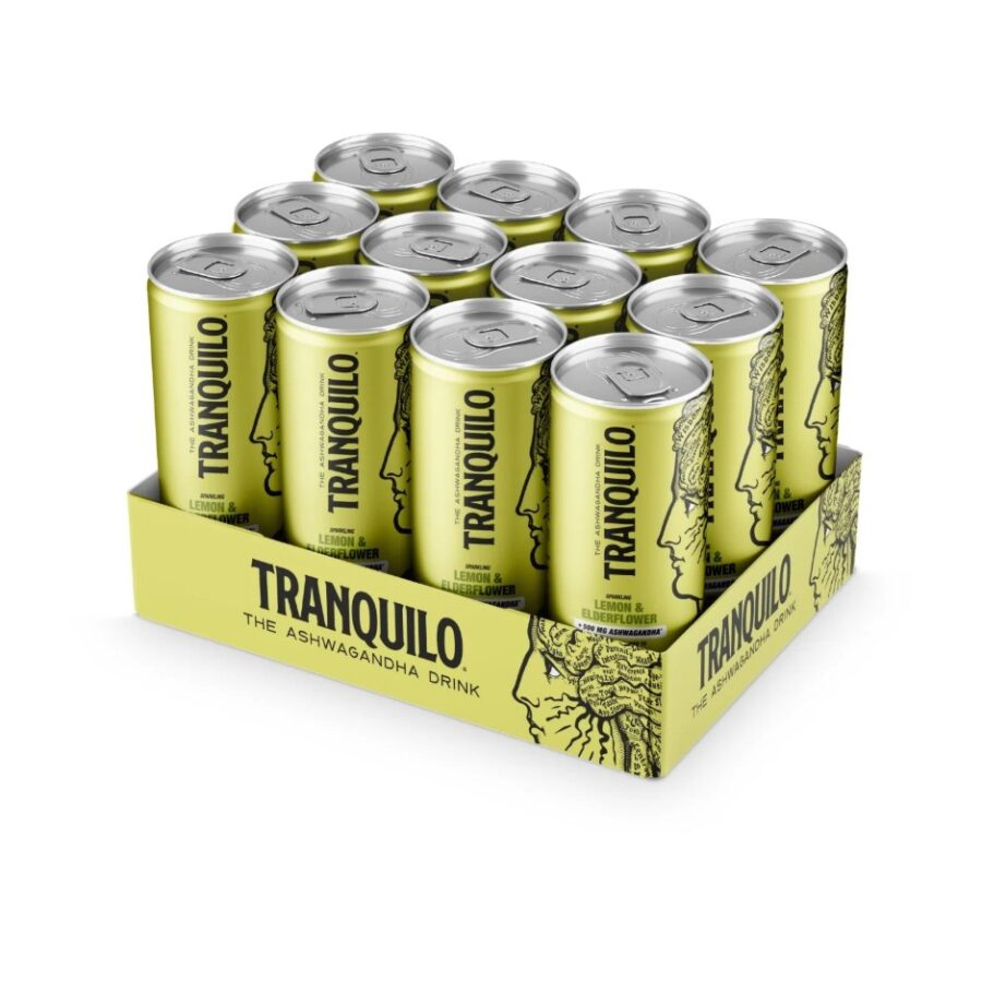 Tranquilo Lemon & elderflower Ashwaganda drink - 12 pack - Image 2